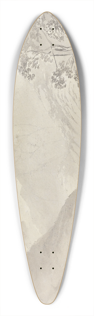 Samuel Davis - View Above Poonaka [Punakha] 39.3 inch art pintail longboard deck