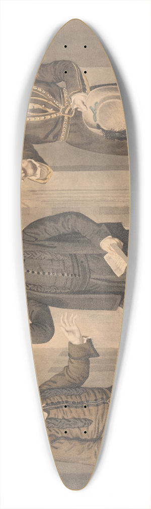 Samuel de Wilde - A Scene from a Play  Three Actors 39.3 inch art pintail longboard deck