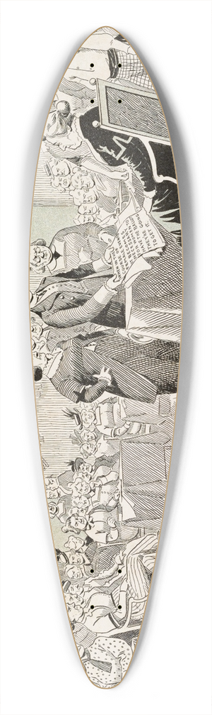 Samuel Ehrhart - Signing the declaration of their independence 39.3 inch art pintail longboard deck