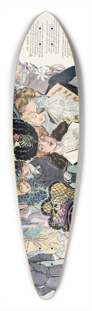 Samuel Ehrhart - The Easter girls 39.3 inch art pintail longboard deck