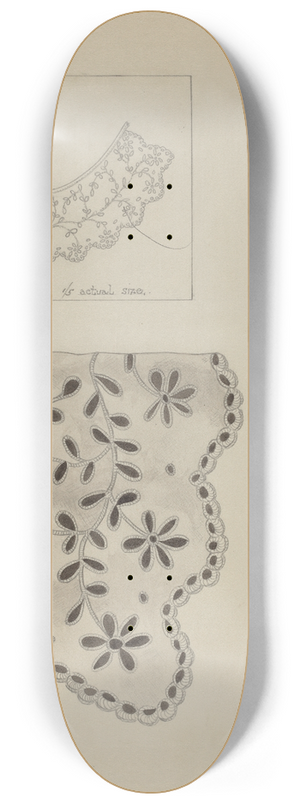 Grace Halpin - Embroidered Linen Collar 8.25 inch art skate deck