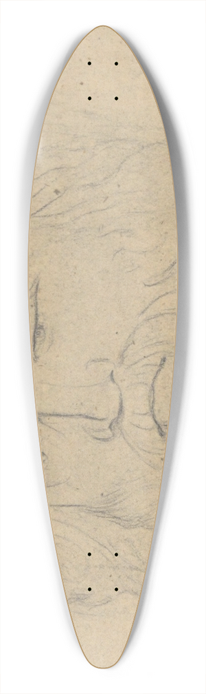 Samuel Finley Breese Morse - Study for The Judgment of Jupiter (Jupiter,head) 39.3 inch art pintail longboard deck