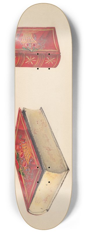 Grace Halpin - Painted Tin Trinket Box 8.25 inch art skate deck