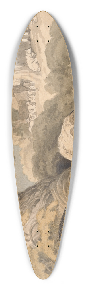 Samuel Howitt - A Boar and a Ram 39.3 inch art pintail longboard deck