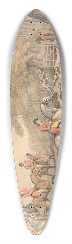 Samuel Howitt - Foxhunting; Going to Cover 39.3 inch art pintail longboard deck