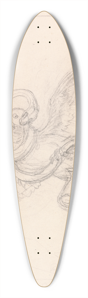 Samuel Howitt - Raven and Snake 39.3 inch art pintail longboard deck