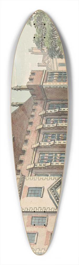 Samuel Ireland - North Front of Temple Hall 39.3 inch art pintail longboard deck