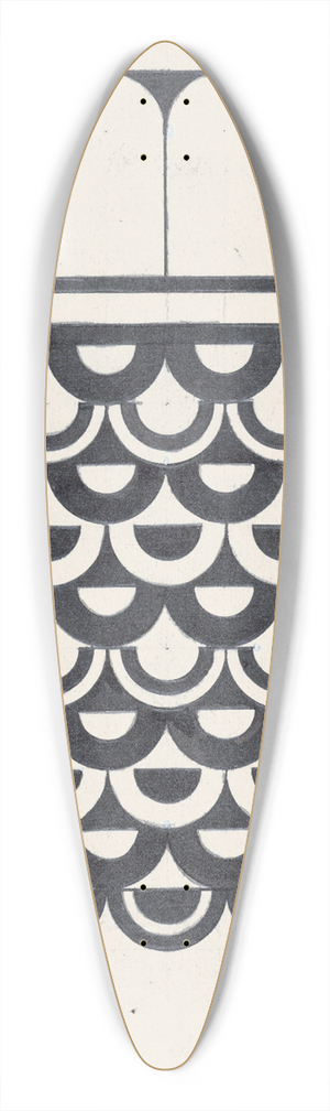 Samuel Jessurun de Mesquita - Ornament van schubben 39.3 inch art pintail longboard deck
