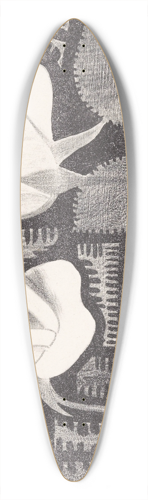 Samuel Jessurun de Mesquita - Twee rozen 39.3 inch art pintail longboard deck