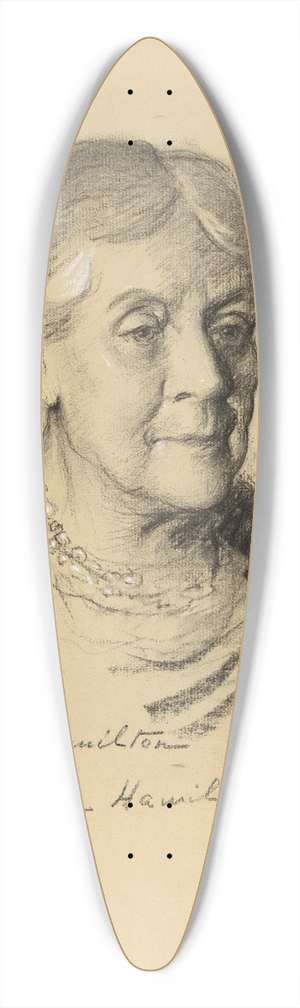 Samuel Johnson Woolf - Alice Hamilton 39.3 inch art pintail longboard deck