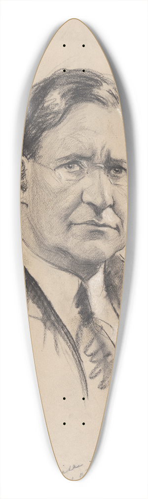 Samuel Johnson Woolf - Francis Scott McBride 39.3 inch art pintail longboard deck