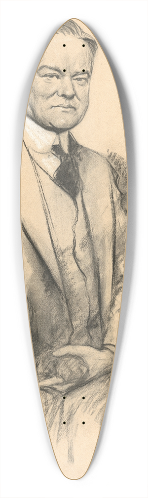 Samuel Johnson Woolf - Herbert Clark Hoover 39.3 inch art pintail longboard deck