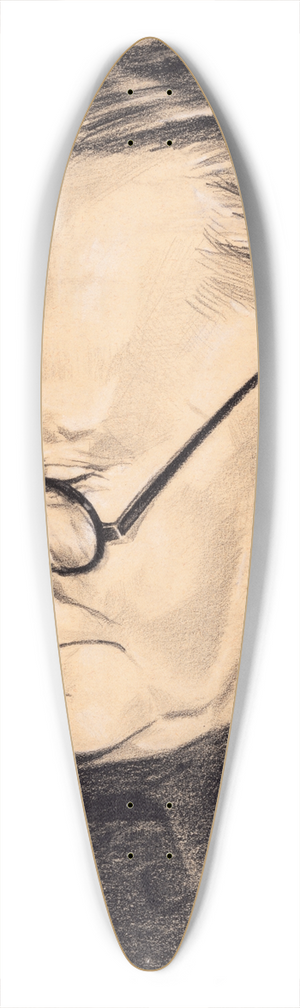 Samuel Johnson Woolf - Maxim Litvinov 39.3 inch art pintail longboard deck