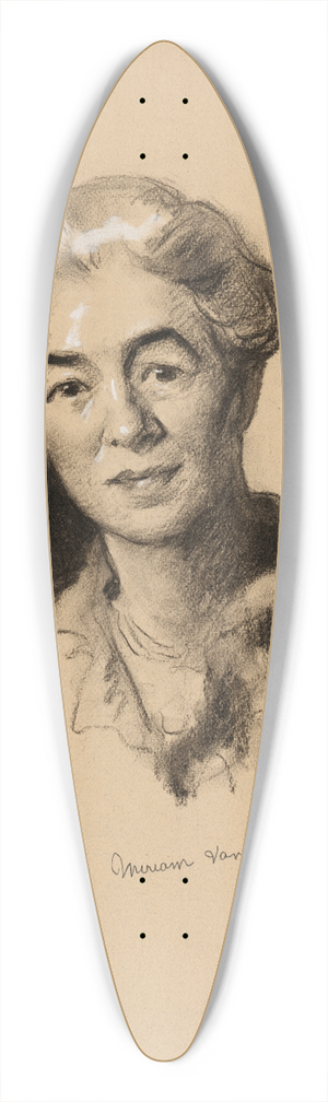 Samuel Johnson Woolf - Miriam Van Waters 39.3 inch art pintail longboard deck