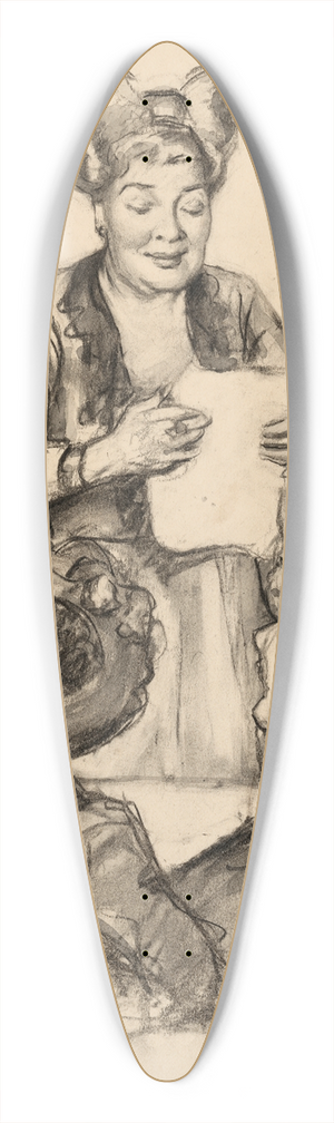 Samuel Johnson Woolf - Sophie Tucker 39.3 inch art pintail longboard deck