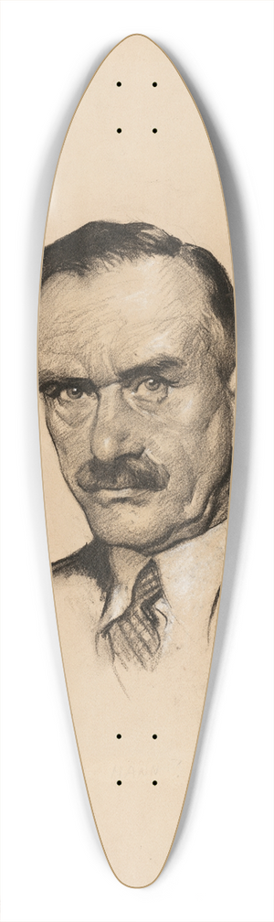 Samuel Johnson Woolf - Thomas Mann 39.3 inch art pintail longboard deck