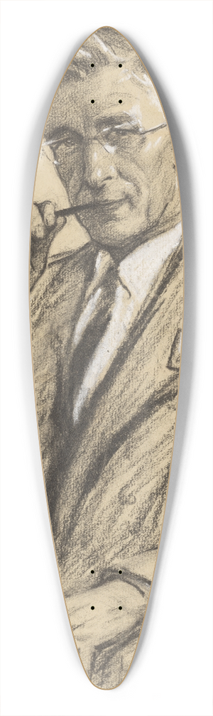 Samuel Johnson Woolf - Vannevar Bush 39.3 inch art pintail longboard deck