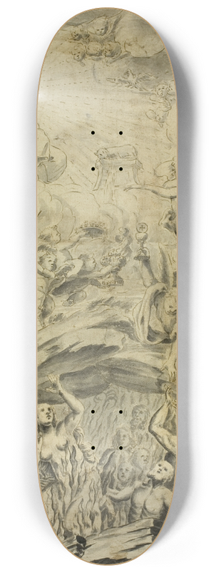Abraham van Diepenbeeck - The Resurrection of the Dead 8.25 inch art skate deck