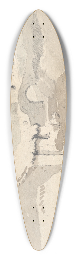 Samuel Prout - Sketchbook: Norham 39.3 inch art pintail longboard deck