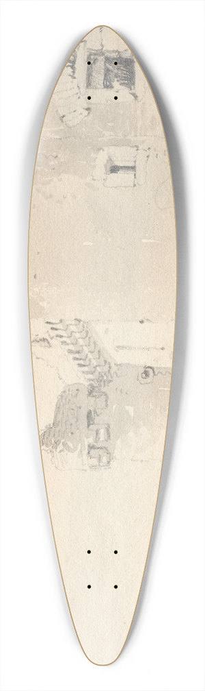Samuel Prout - Sketchbook: Ruined Castle 39.3 inch art pintail longboard deck