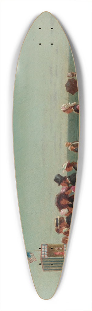 Samuel S. Carr - Punch And Judy Show On The Beach 39.3 inch art pintail longboard deck