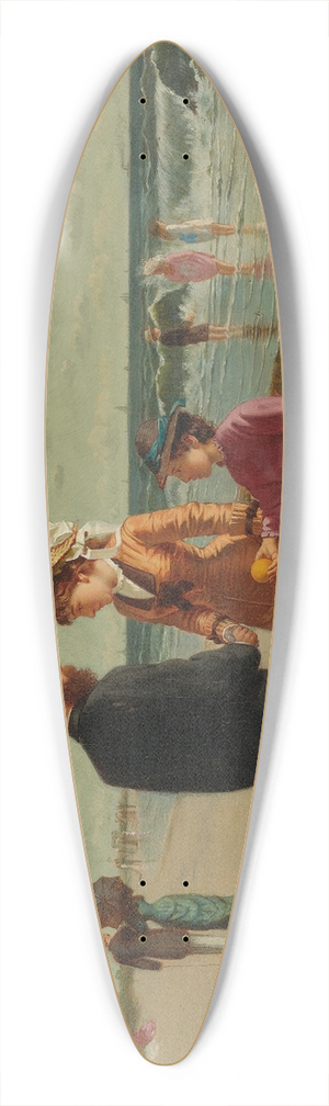 Samuel S. Carr - Selling Oranges By The Seashore 39.3 inch art pintail longboard deck