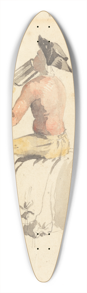 Samuel Scott - A Groom on Horseback, Drinking 39.3 inch art pintail longboard deck