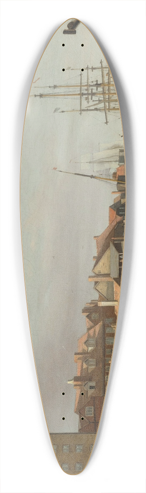 Samuel Scott - View of the Thames at Wapping 39.3 inch art pintail longboard deck