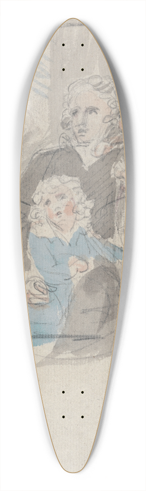 Samuel Shelley - Study for a Portrait Group 39.3 inch art pintail longboard deck