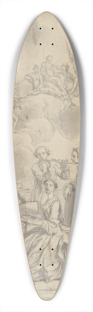 Samuel Wale - A Musical Gathering 39.3 inch art pintail longboard deck