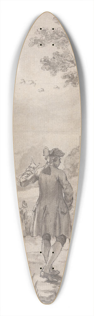 Samuel Wale - An Eclipse in Harvest Time 39.3 inch art pintail longboard deck