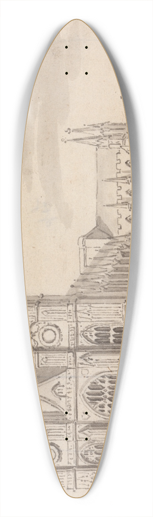 Samuel Wale - Westminster Abbey 39.3 inch art pintail longboard deck