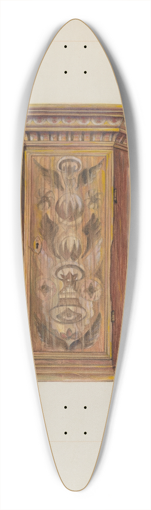 Samuel W. Ford - Wall Cupboard 39.3 inch art pintail longboard deck