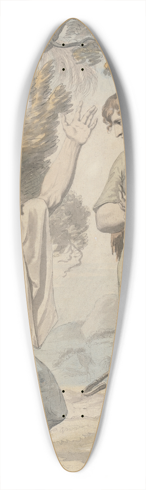 Samuel Woodforde - A Bard and a Shepherd 39.3 inch art pintail longboard deck