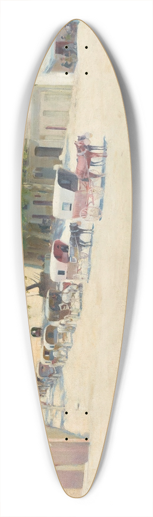 Santiago Rusiol - Paseo De Mallorca 39.3 inch art pintail longboard deck