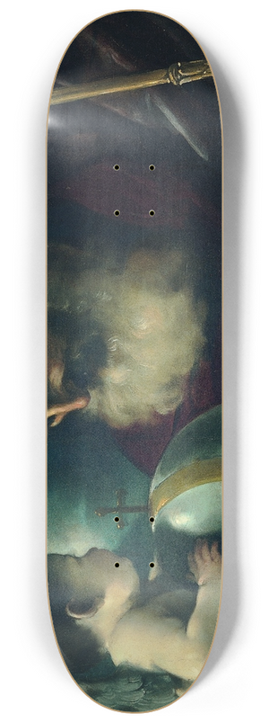 Guercino - God The Father And Angel 8.25 inch art skate deck