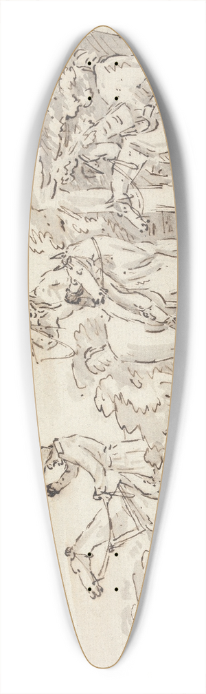 Sawrey Gilpin - Hounds Followed by Three Riders 39.3 inch art pintail longboard deck