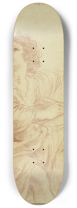 Guercino - Johannes der Evangelist, sitzend und schreibend 8.25 inch art skate deck