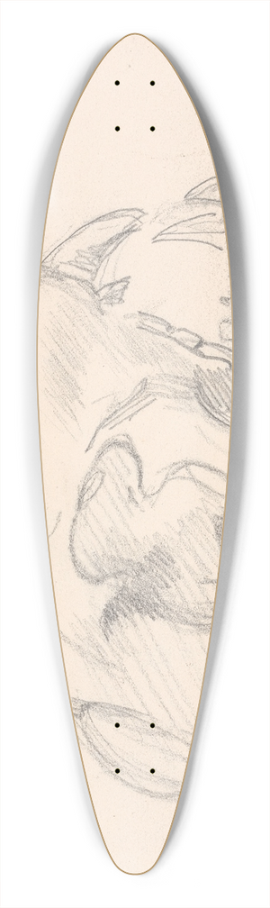 Sawrey Gilpin - Study of a Skull 39.3 inch art pintail longboard deck