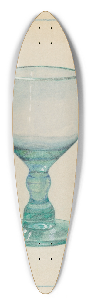 S. Brodsky - Glass 39.3 inch art pintail longboard deck