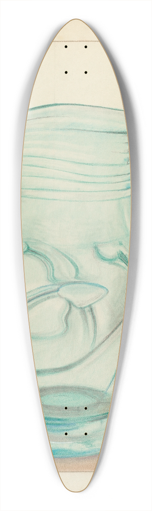 S. Brodsky - Pitcher 39.3 inch art pintail longboard deck
