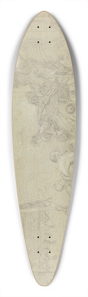 Sebastiano Conca - A Bishop Blessing a King 39.3 inch art pintail longboard deck