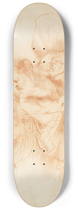 Guercino - St Peter and the angel 8.25 inch art skate deck