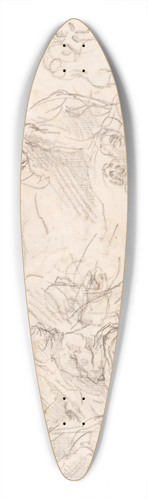Sebastiano Ricci - Biblical Scene (verso) 39.3 inch art pintail longboard deck