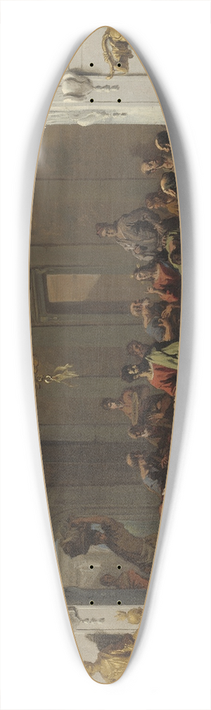 Sebastiano Ricci - The Last Supper 39.3 inch art pintail longboard deck