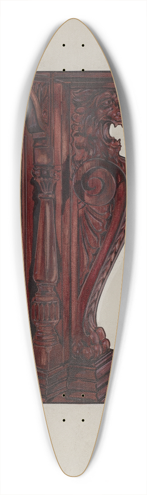Sebastian Simonet - Mantel Detail 39.3 inch art pintail longboard deck