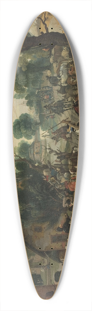 Sebastian Vrancx - Assault on a town 39.3 inch art pintail longboard deck