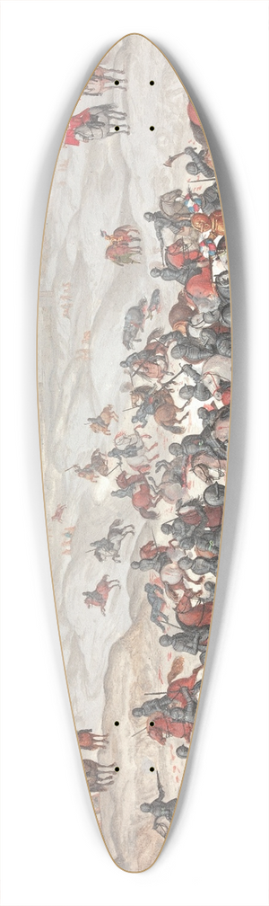 Sebastian Vrancx - La bataille de Lekkersbeetje 39.3 inch art pintail longboard deck