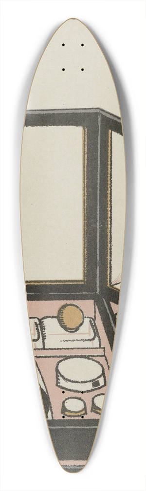 Se et Mare - La coiffeuse ; poirier noirci 39.3 inch art pintail longboard deck