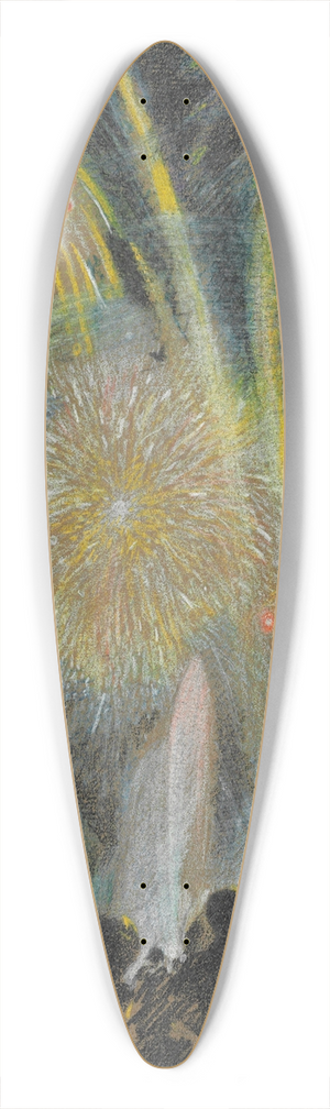 Sergey Chekhonin - Fireworks 39.3 inch art pintail longboard deck
